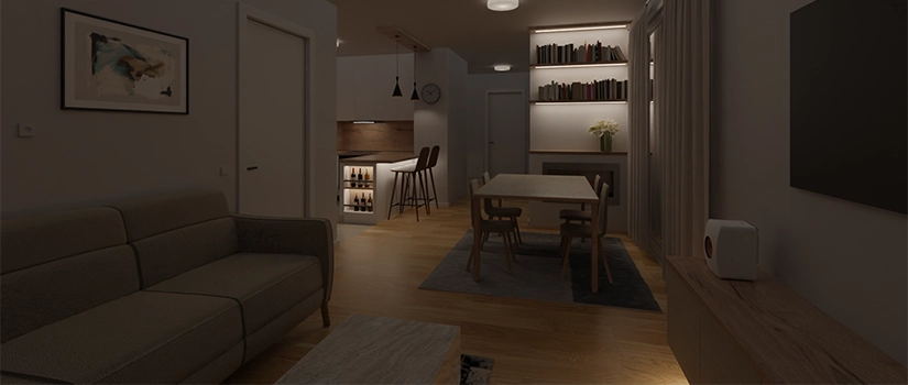 Living room night